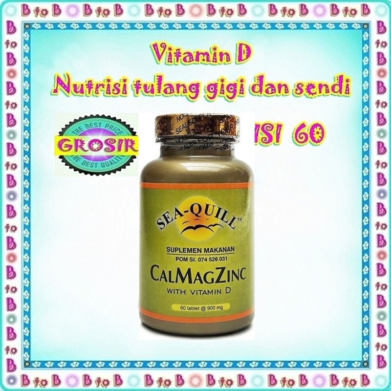 Sea Quill Calmagzinc 60 Vitamin D  - Cal Mag Zinc 60