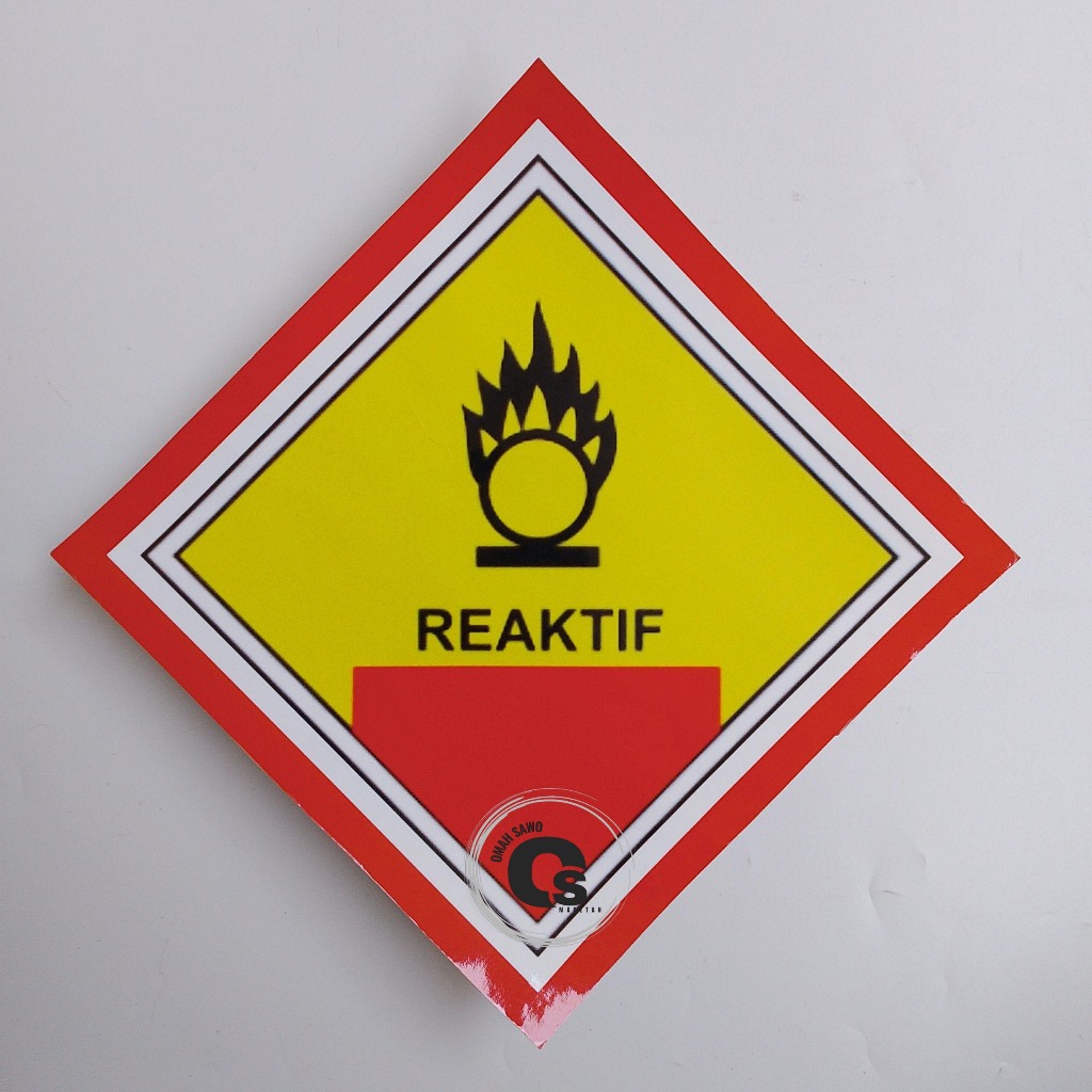 

Stiker Reaktif - Stiker Simbol Bahan Kimia - K3