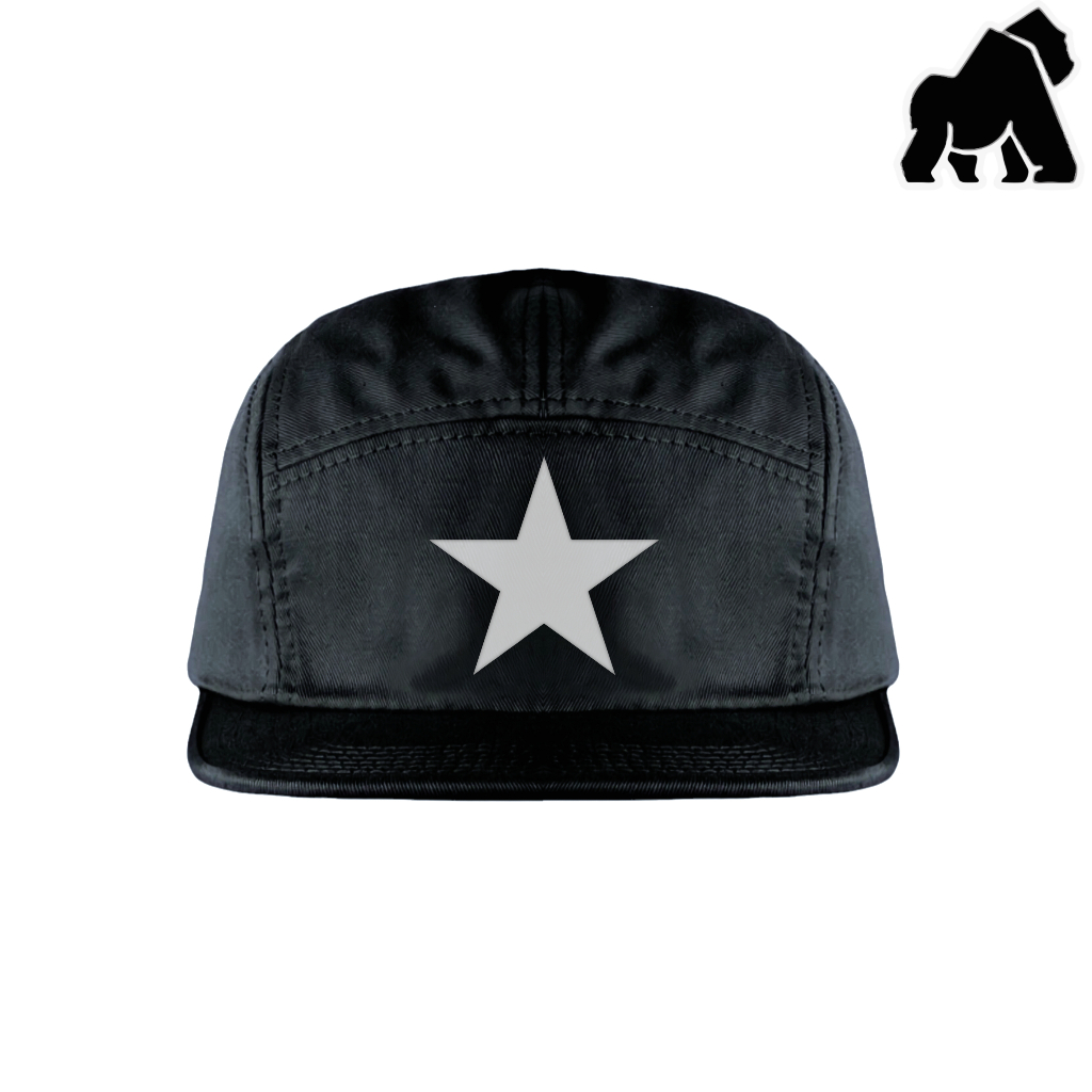 MSKY_Topi 5 Panel Snapback Logo Bintang - Setelan Outfit Casual - Aksesoris Fashion Uniseks