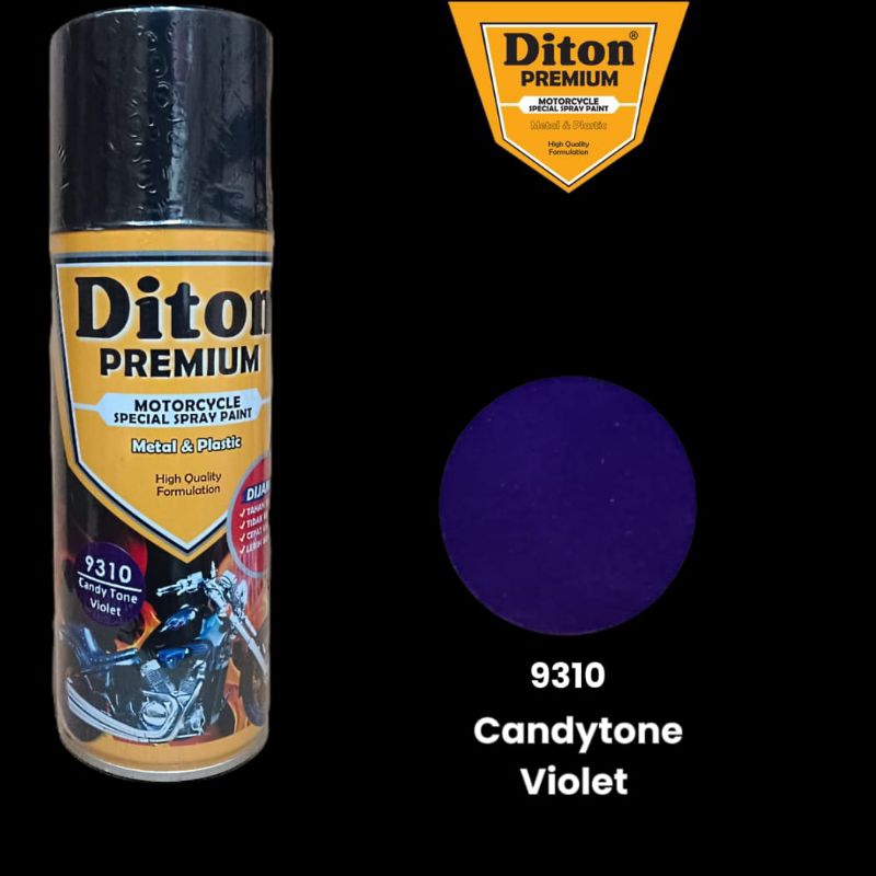 Cat Spray Pilok Diton Premium Candytone Violet 9310 400cc Diton Premium Tahan bensin