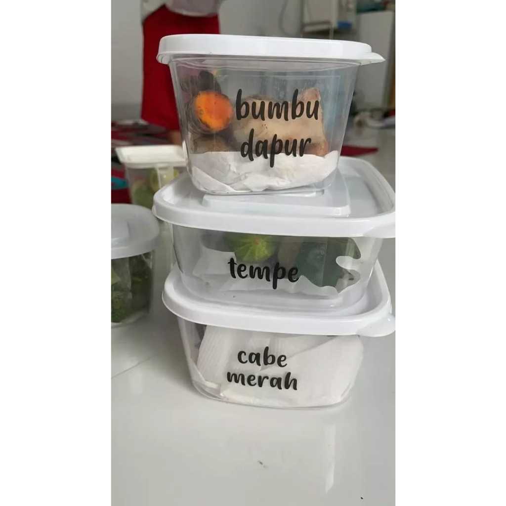 White Verse Food Container Cantik set isi 12pcs Frenzy Green leaf