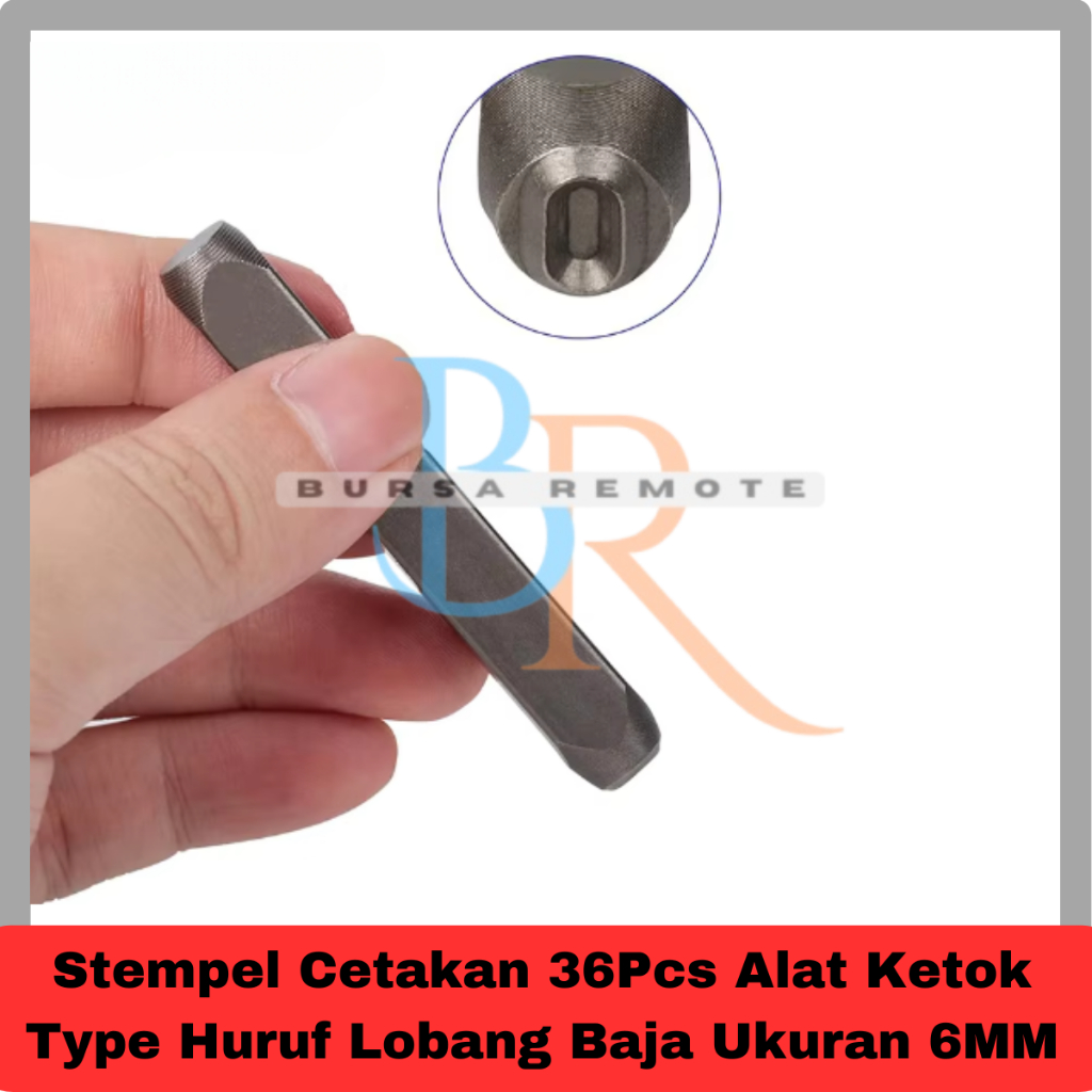 

SIS Stempel Cetakan 36Pcs Alat Ketok Type Huruf Lobang Baja Ukuran 6MM