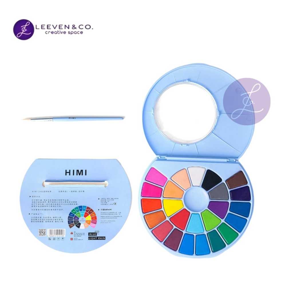 

HIMI MIYA WATERCOLOR CAKE SET 24 + BRUSH RANDOM CASE