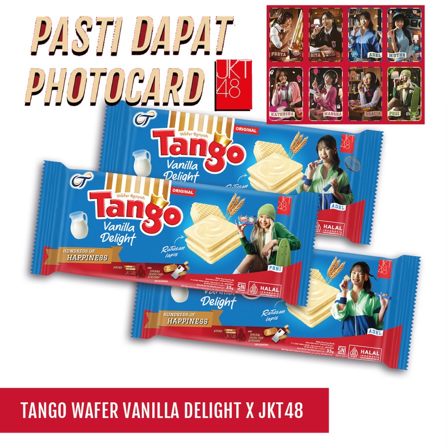 

JKT48 X Tango Wafer 35gr (PASTI DAPAT Photocard/PC)