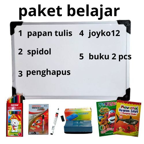 

PAPAN TULIS Ukuran Papan Tulis Bingkai Aluminium Untuk Belajar Sekolah + Free Spidol dan