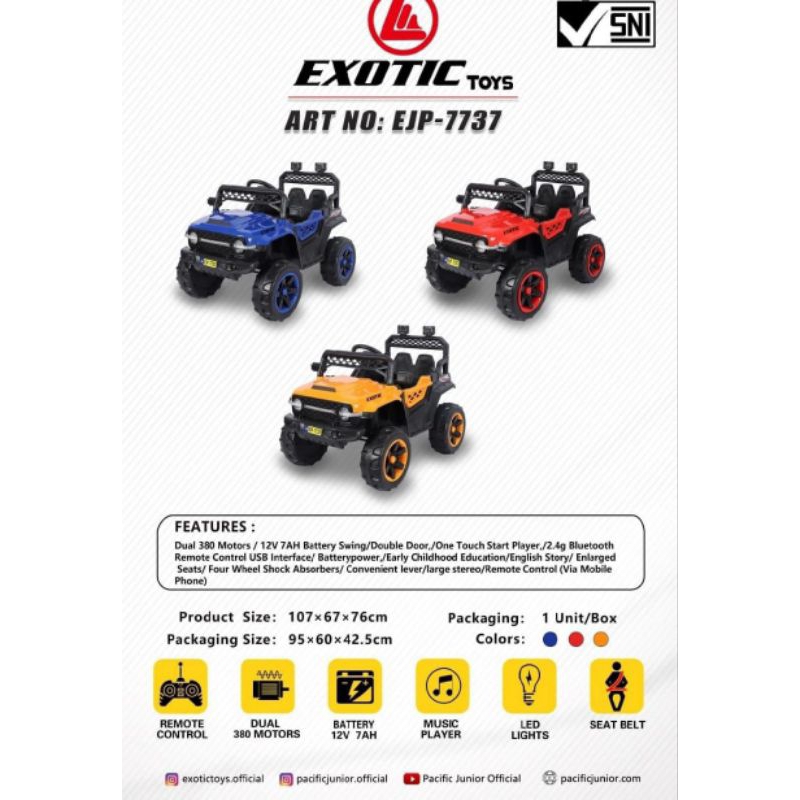 Bisa Cod || Mobilan aki anak exotik ejp 7737