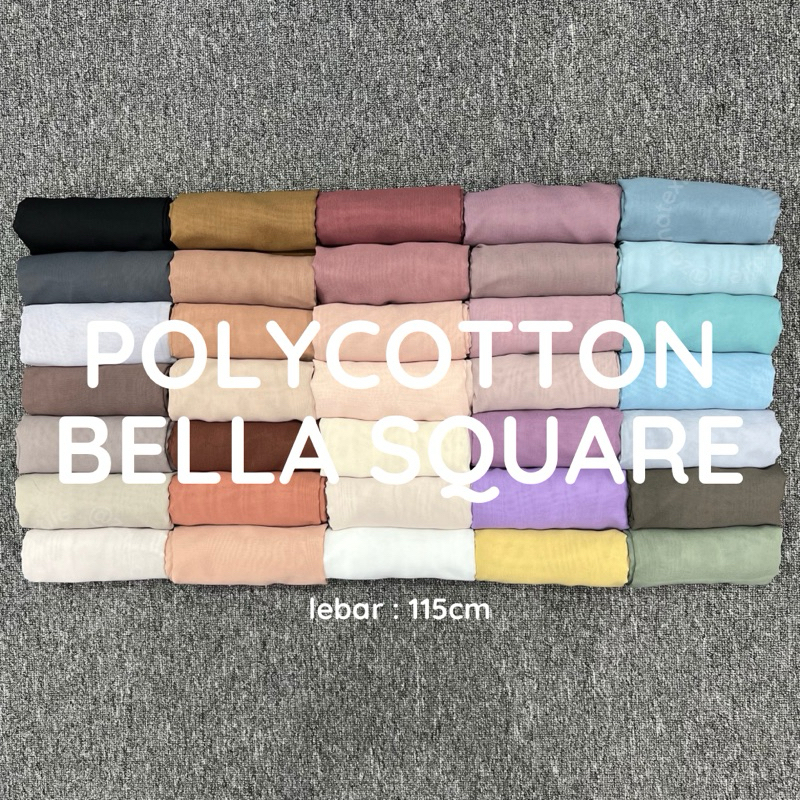 BELI 3 FREE 1 PCS | HIJAB SEGIEMPAT BAHAN KAIN POLYCOTTON BELLA SQUARE PREMIUM