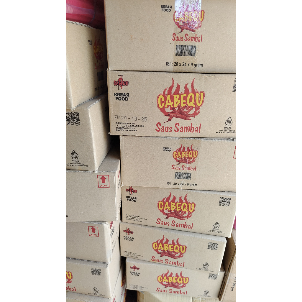 

Saos Sambal CABEQU 1Dus isi 20pack@24 sachet 9gram