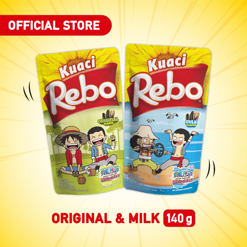 

Rebo Kuaci Bundling Varian Rasa Original 140 Gram + Milk 140 Gram