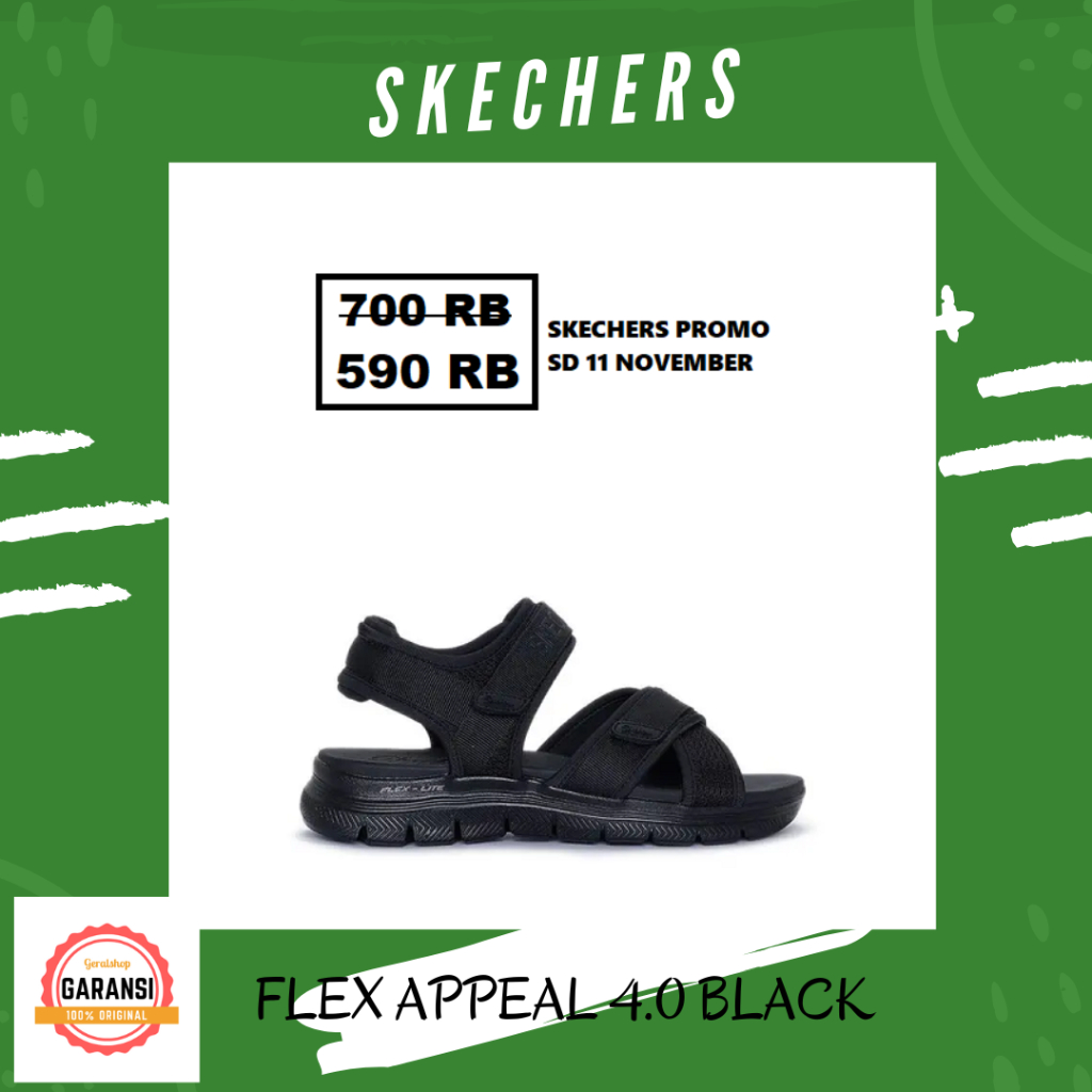 Skechers sandal women ori 100% FLEX APPEAL 4.0