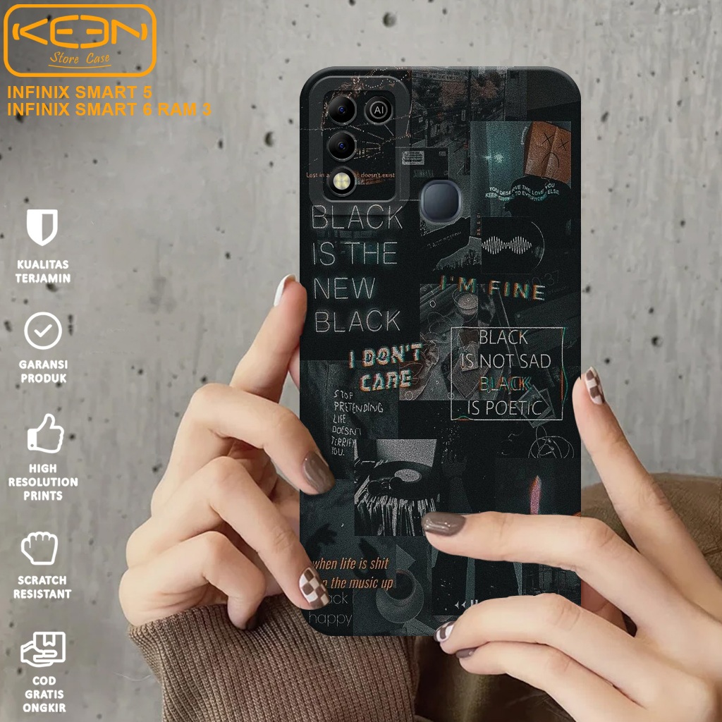 Case Infinix Smart 6 RAM 3 - Casing Hp Smart 6 RAM 3 Motif Aesthetic - Softcase Smart 6 RAM 3 - Soft
