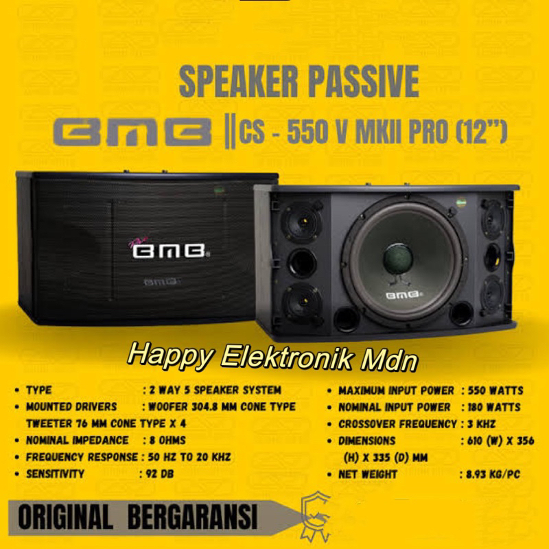 BMB Speaker Pasif 12 inci BMB CS 550 V MK II PRO BMB CS550VMKII PRO BMB CS550V BMB 550 V Speaker Kar