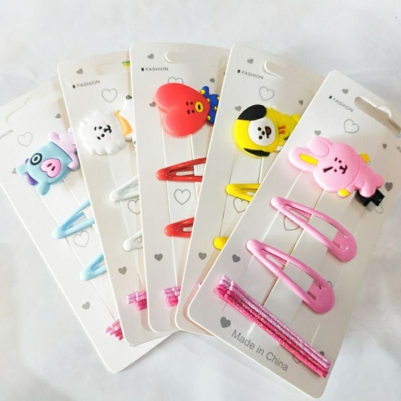 Jepit rambut set anak BT21/BTS