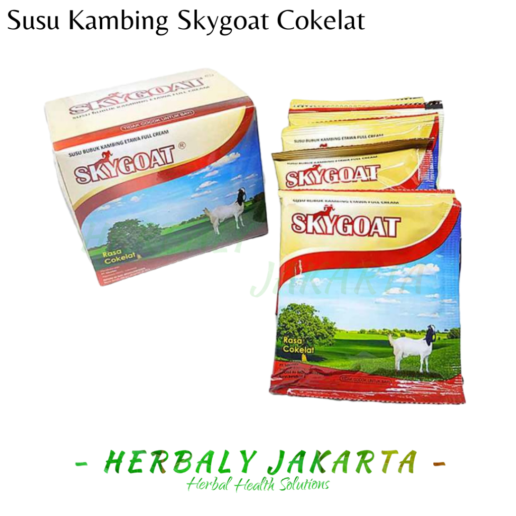 

Susu kambing etawa bubuk rasa cokelat Skygoat Cokelat Asli