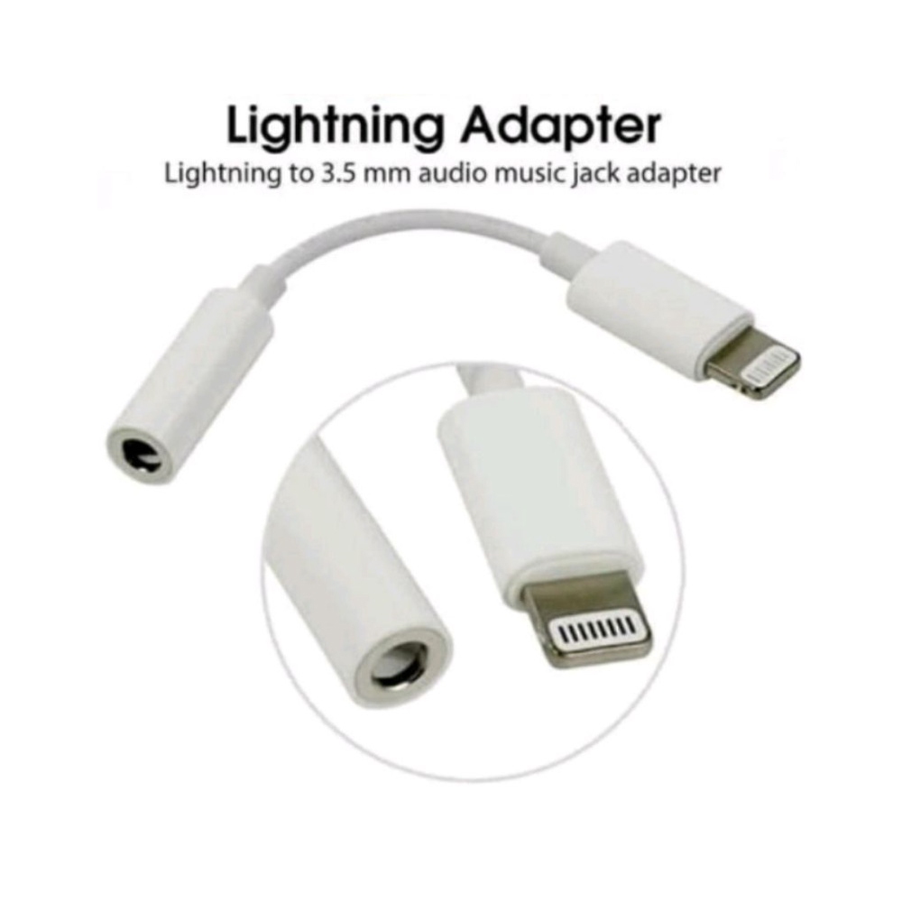 Convertor iphone Lightning to 3.5 mm Headphone Audio Jack Adapter Converter iphone sambungan headset