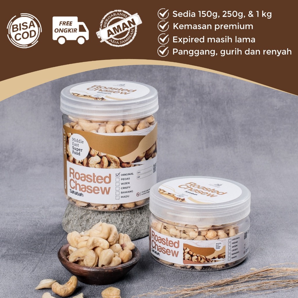 

Kacang Mete Panggang Original 300gr Kacang Mede Cashew Nut Roasted Camilan Sehat Untuk Diet