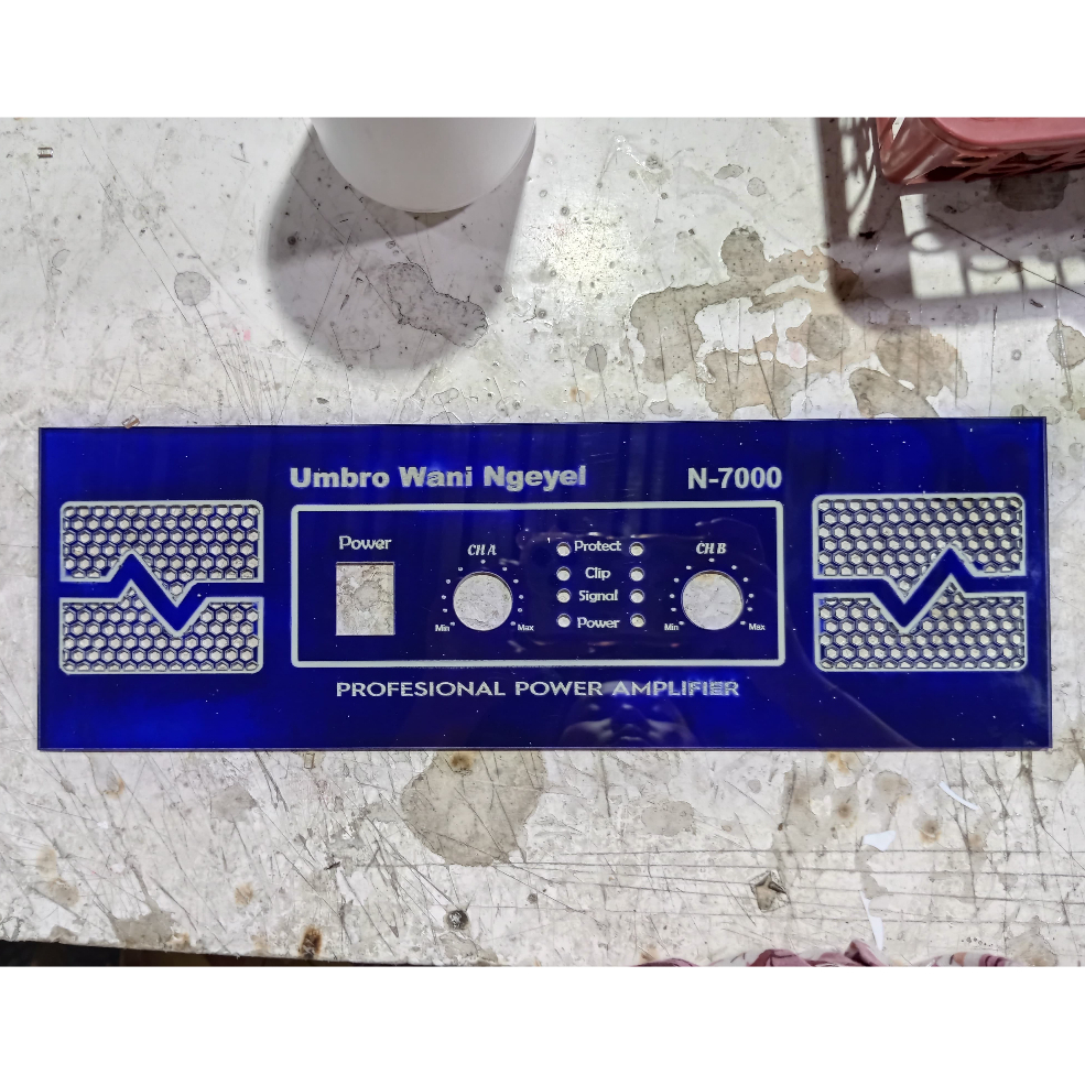 ( DARK BLUE ) Panel Box Power Model N7000 48x12cm Akrilik