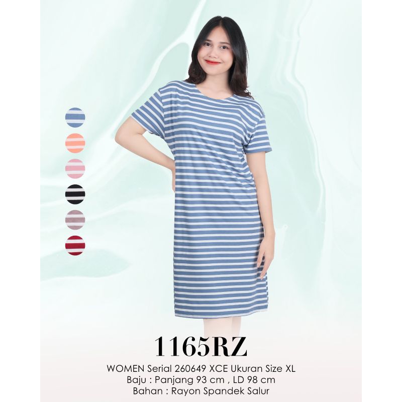 1165RZ / WOMEN Serial 260649 XCE UKURAN SIZE XL / DRES KAOS RAYON SPANDEK SALUR LEMONE ORi
