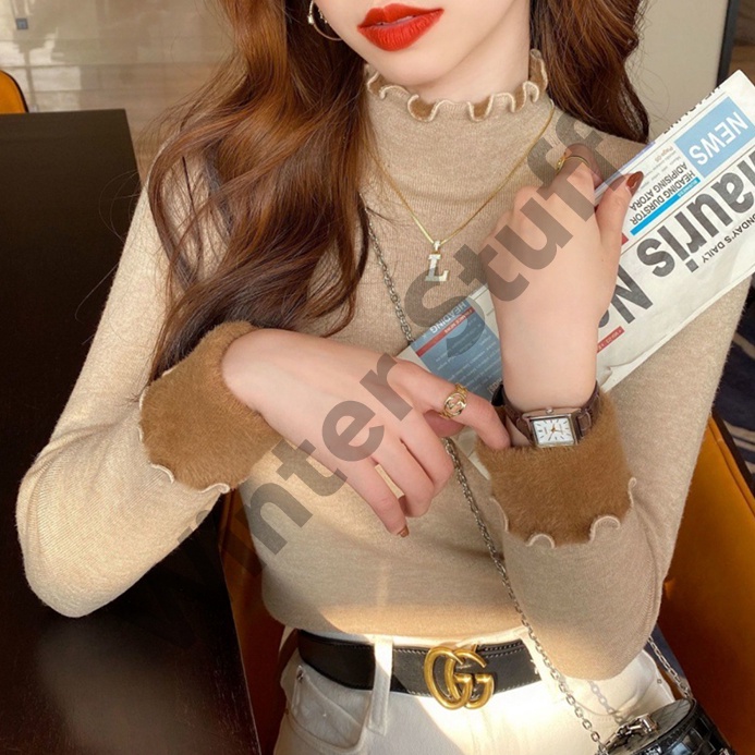 KODE K54D long john heattech Haruka Turtleneck baju rajut cashmere autumn long jhon heat tech longjo