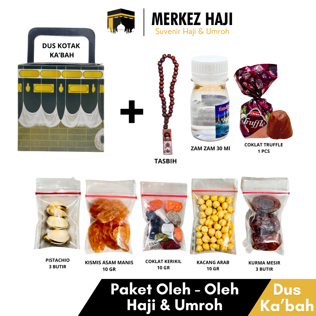 

Paket Oleh Oleh Haji dan Umroh Premium Dus Kotak Kabah Lengkap Grosir | Zamzam Coklat Kerikil Arab