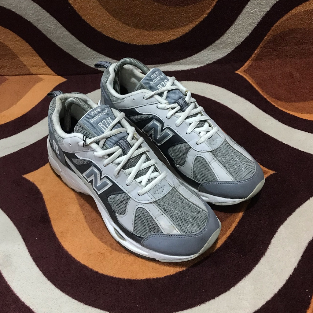 NEW BALANCE 878 Grey Leather (Made in Indonesia) Sepatu NB second original UNISEX