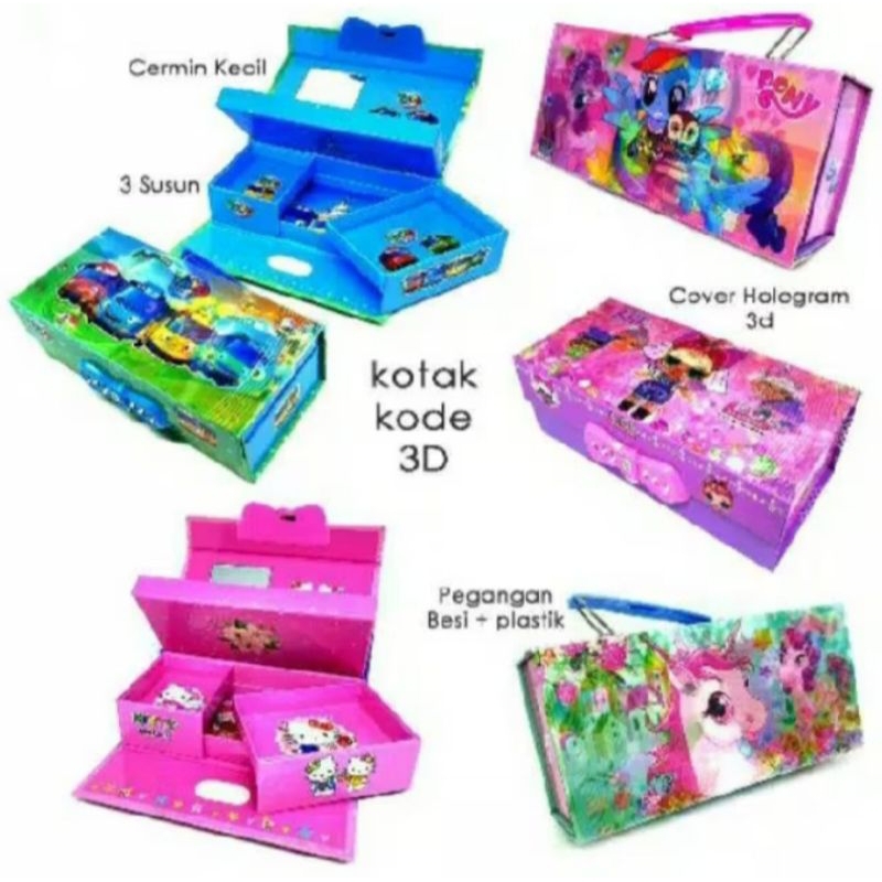 

Kotak Pensil/Tepak Sekolah 3D Cover Hologram/Peralatan Sekolah