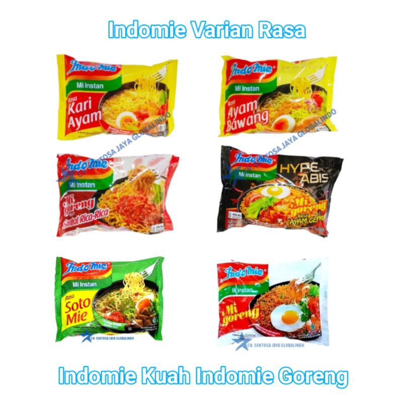

Indomie Varian Rasa /Mi Instan Indomie Kuah/Harga Ecer