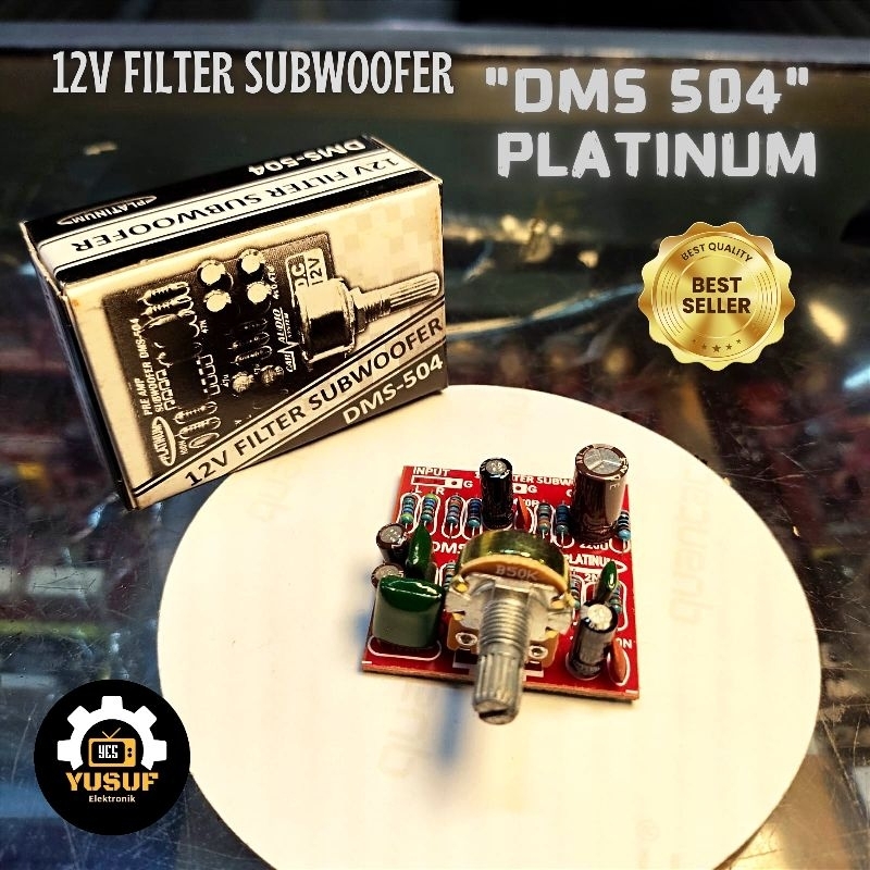 FILTER SUBWOOFER TERBAIK KIT FILTER 12V SUBWOOFER 1 POTENSIO DMS-504 ORI PLATINUM BEST QUALITY