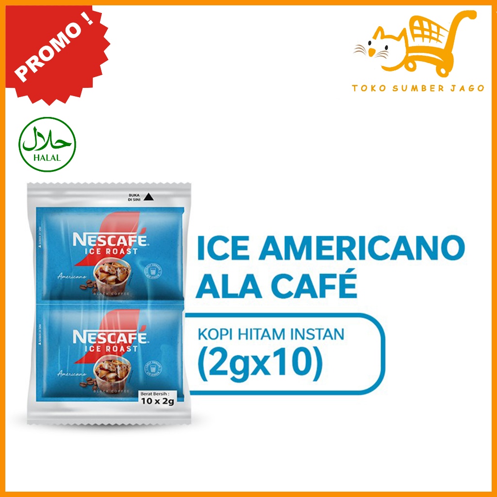 

Nestle Nescafe Ice Roast Americano Kopi Hitam Instant (10 Sachet x 2gr)