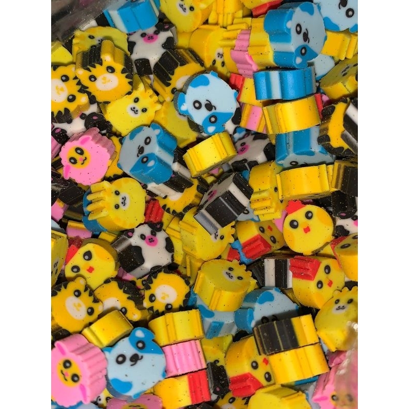 

100pcs \ penghapus mini motif lucu campur \ alat tulis hapus \ penghapus anak \ penghapus karakter