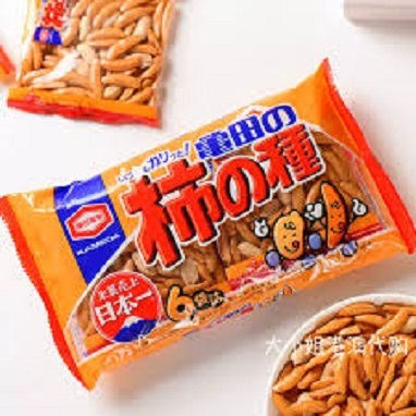 KAMEDA Kaki No Tane Soy Sauce -Campuran Kraker Cracker Beras Asin Dan Kacang Tanah Jepang 180gr