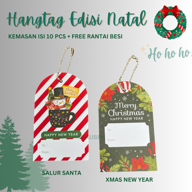 

isi 10 pcs Hangtag edisi xmas natal
