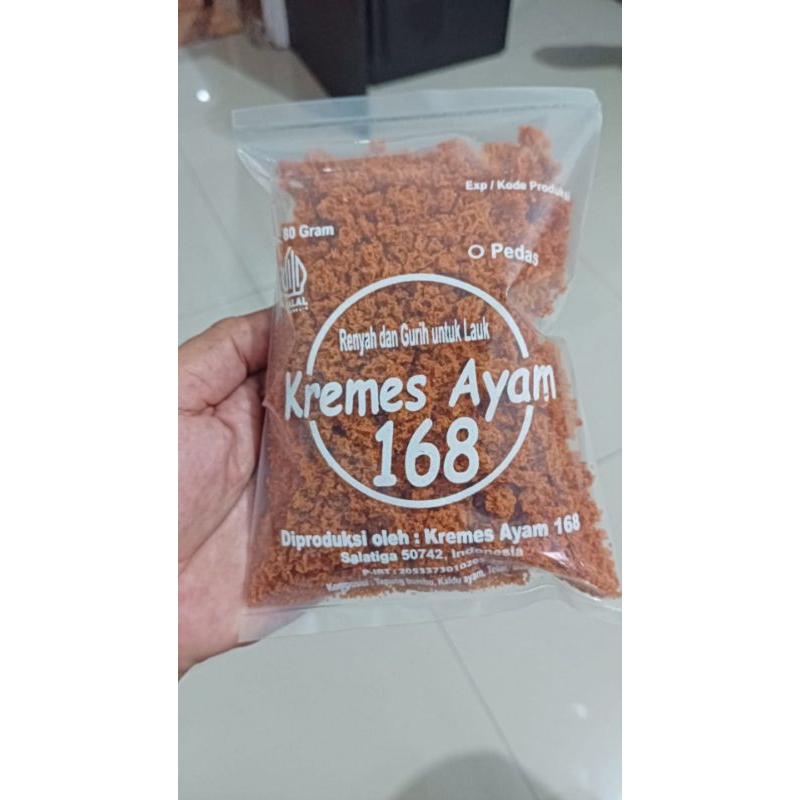 

Kremes ayam 168 varian pedas