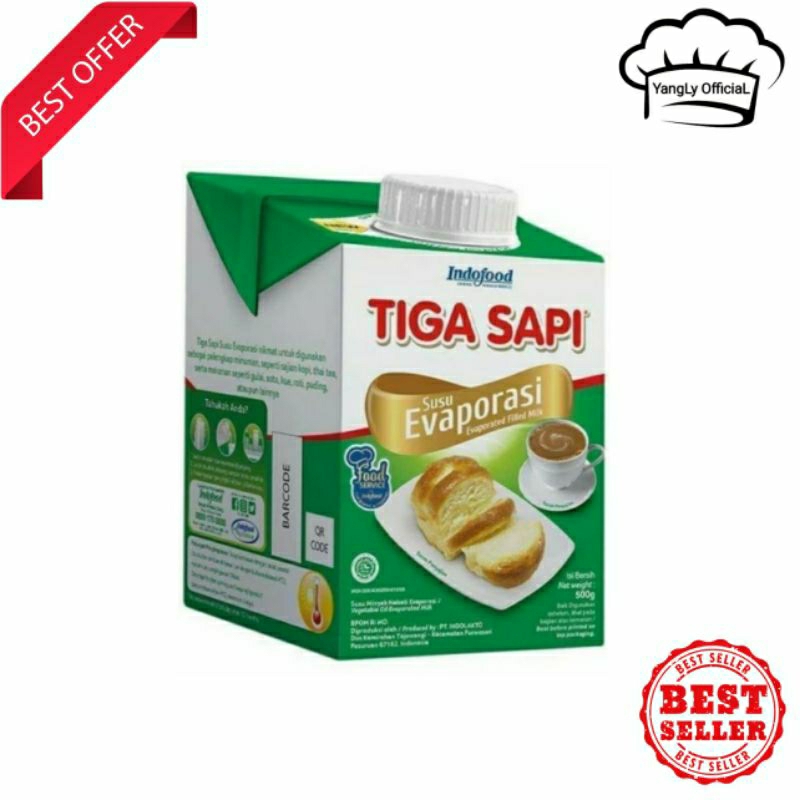 

Susu Evaporasi Tiga Sapi 500gr - HALAL & BPOM