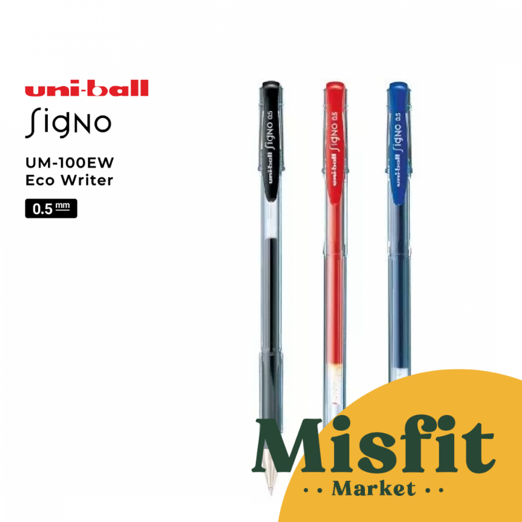 

UniBall Signo UM-100EW Eco Writer Gel Pen 0.5 mm Pulpen Warna Warni