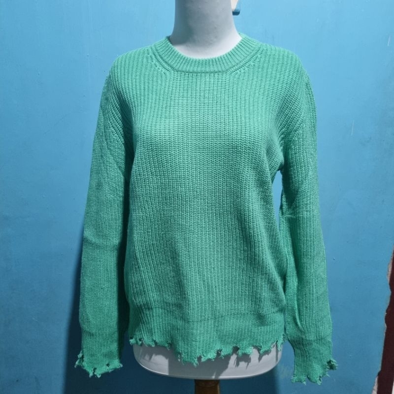 preloved sweater rajut 8seconds unfinish