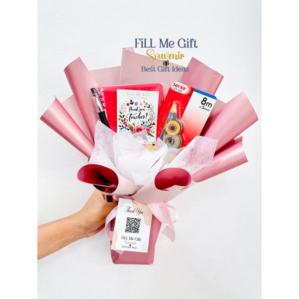 

JT - Buket Kado Guru Teachers Day / Hadiah Terima Kasih Bouquet Bengbeng Snack / Alat Tulis