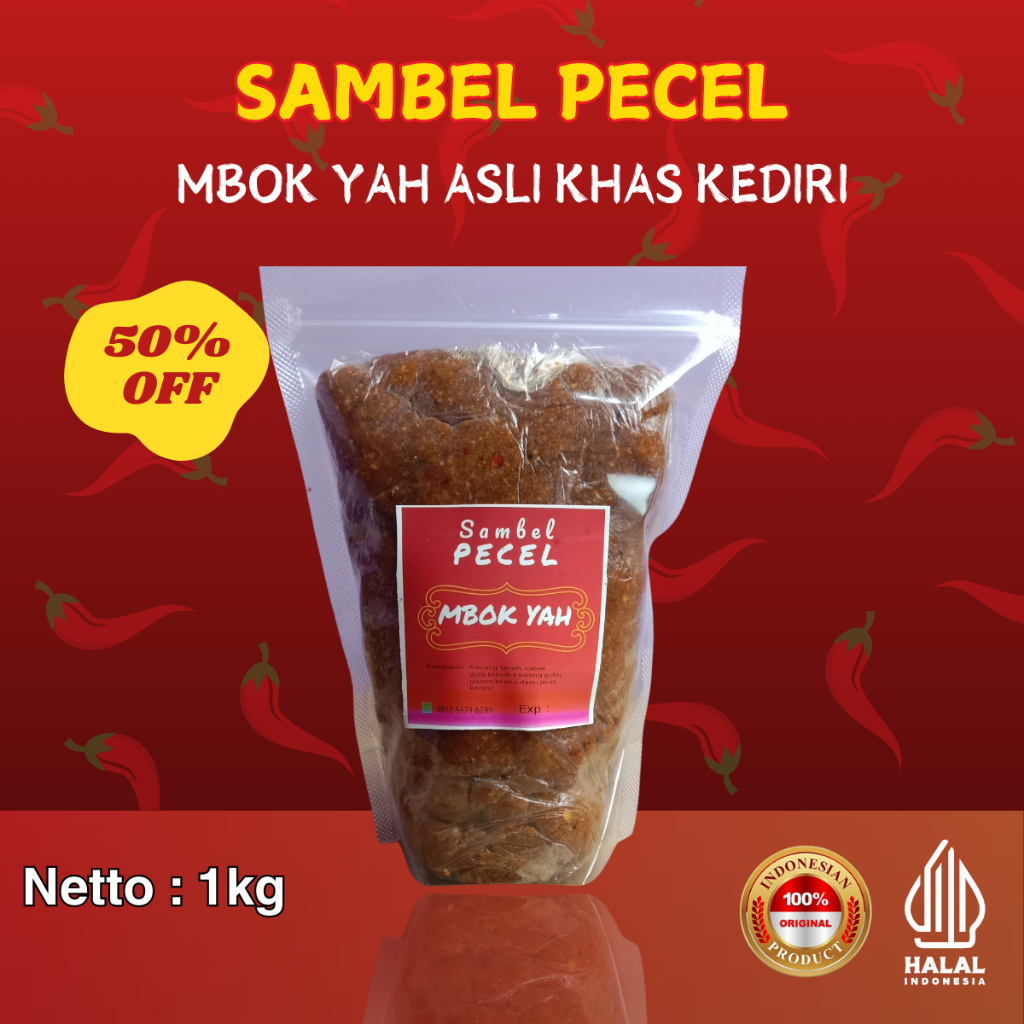 

Sambel Pecel Mbok Yah - Sambal Pecel Asli Kediri - Bumbu Pecel
