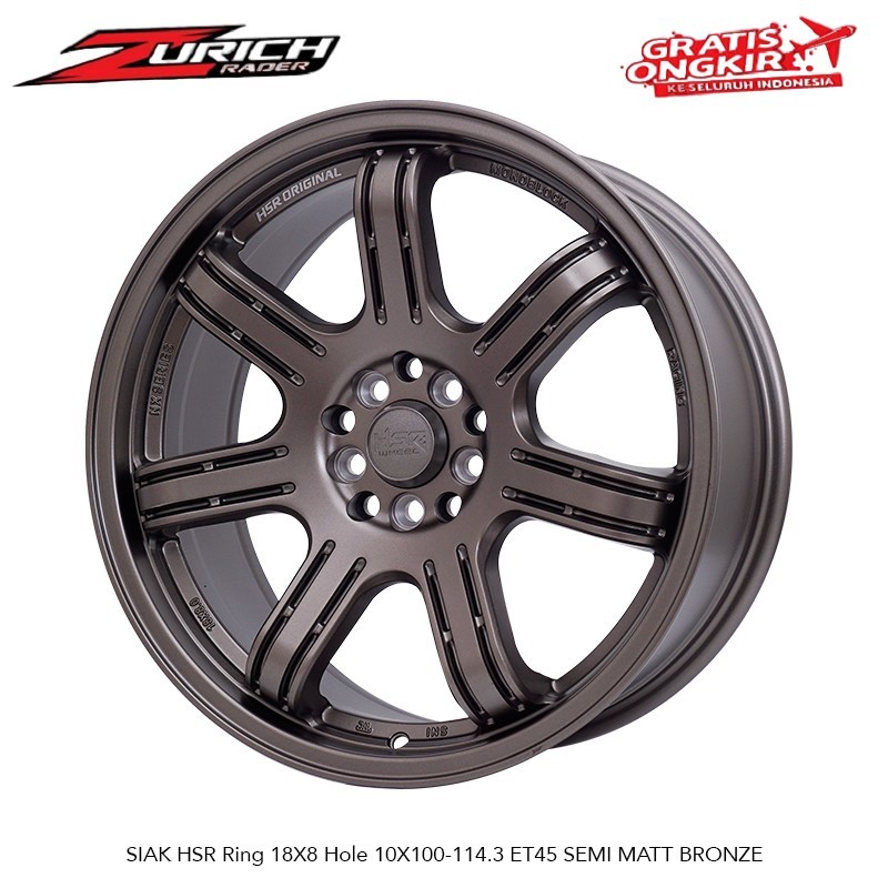 Velg Mobil Ring 18 Hsr Wheel Siak R18 Pelek Ft86 Yaris Cross Brz Veloz Xenia New Innova Zenix