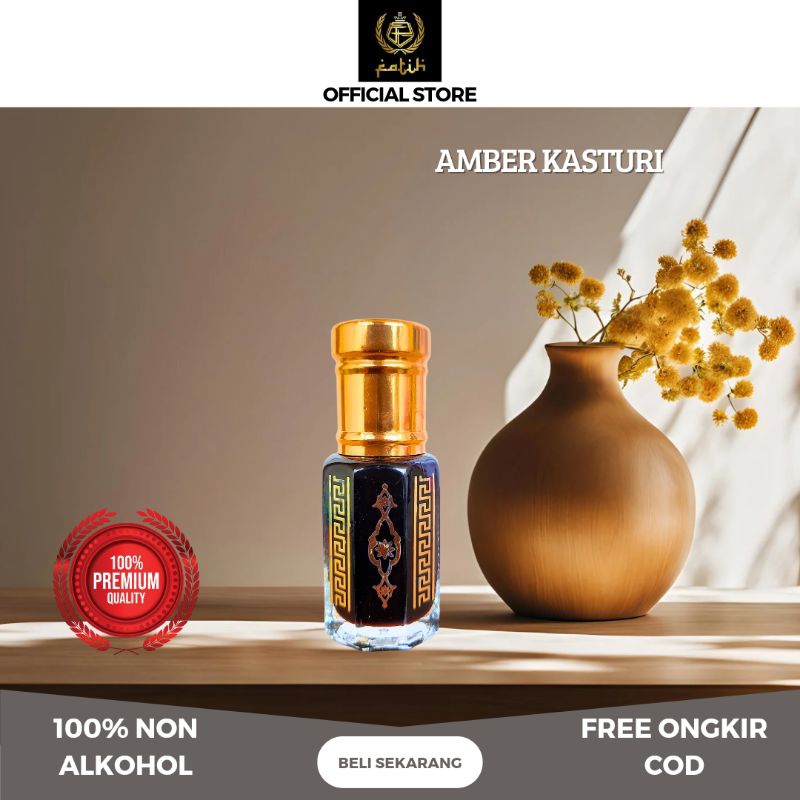 BIBIT MINYAK AMBER KASTURI MURNI NON ALKOHOL