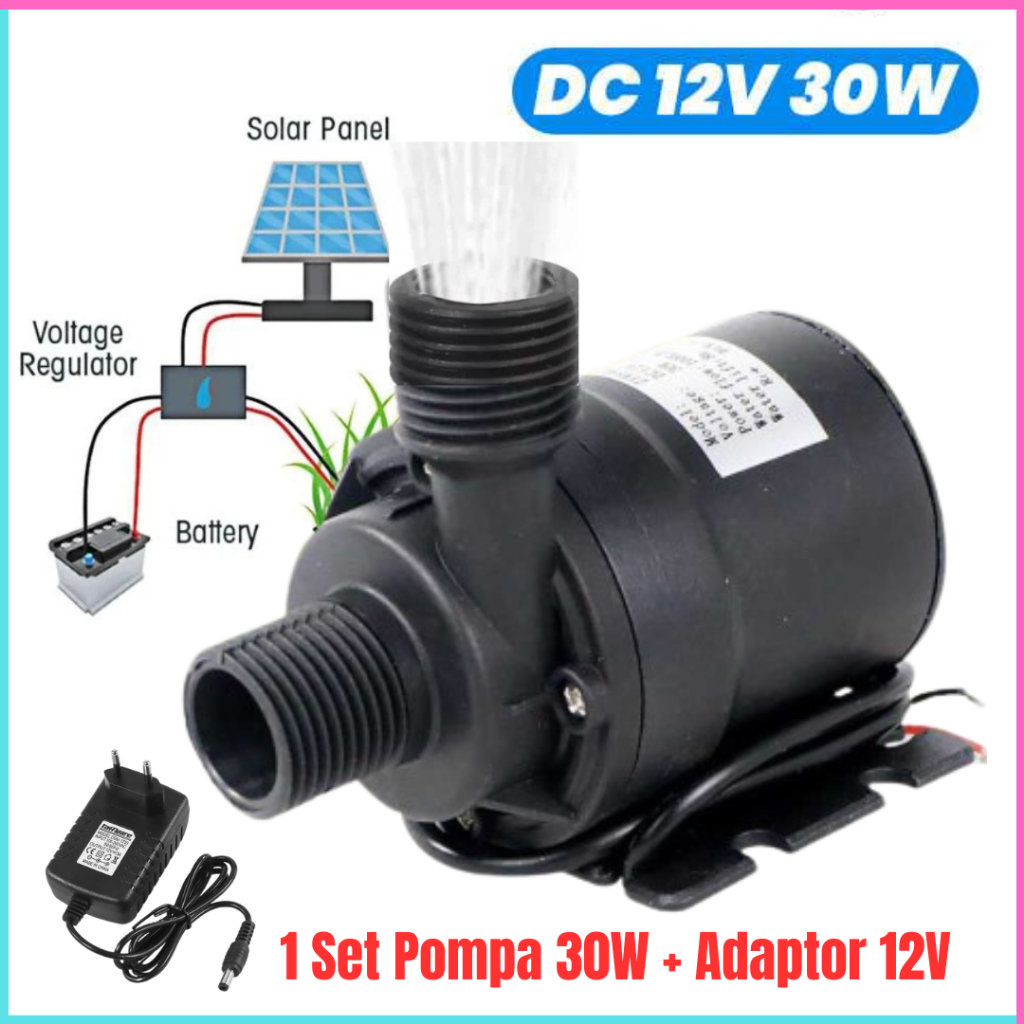 COD PE 1 Set Pompa Air Celup Mesin Besar Kuat Mini Brushless Aquarium Hidroponik Akuarium Bonus Adap