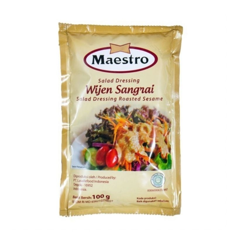

Wijen Sangrai Maestro 100 gram / Salad Dressing Roasted Sesame