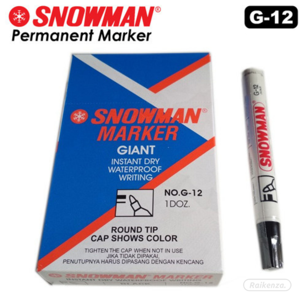 

ORIGINAL Spidol SNOWMAN Permanent Marker G-12 (6pc)