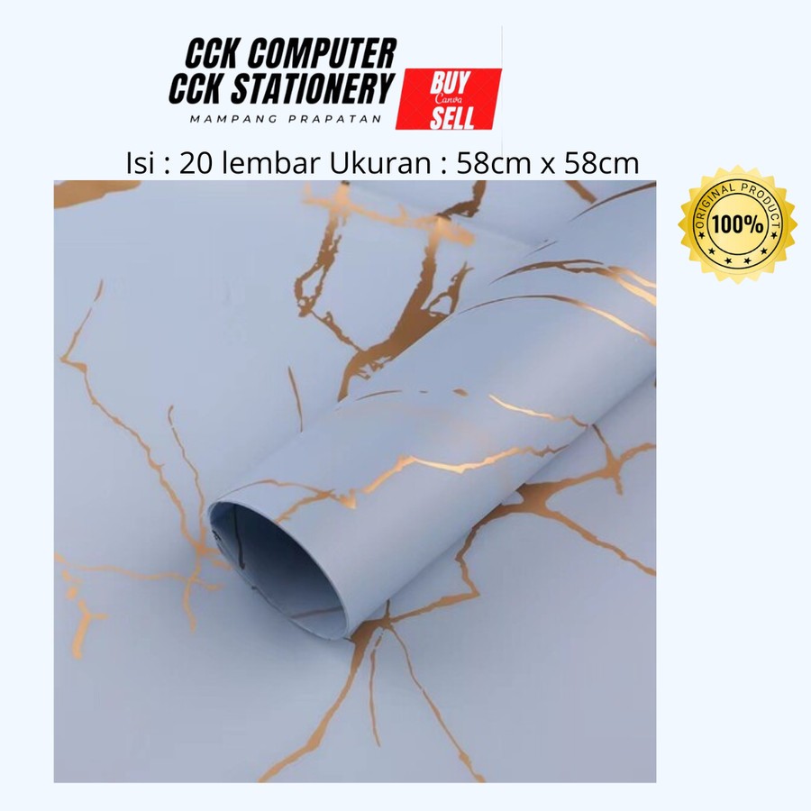 

Kertas Kado Kertas buket Cellophane Marble Gold / Wrapping Paper Motif Marble HWF