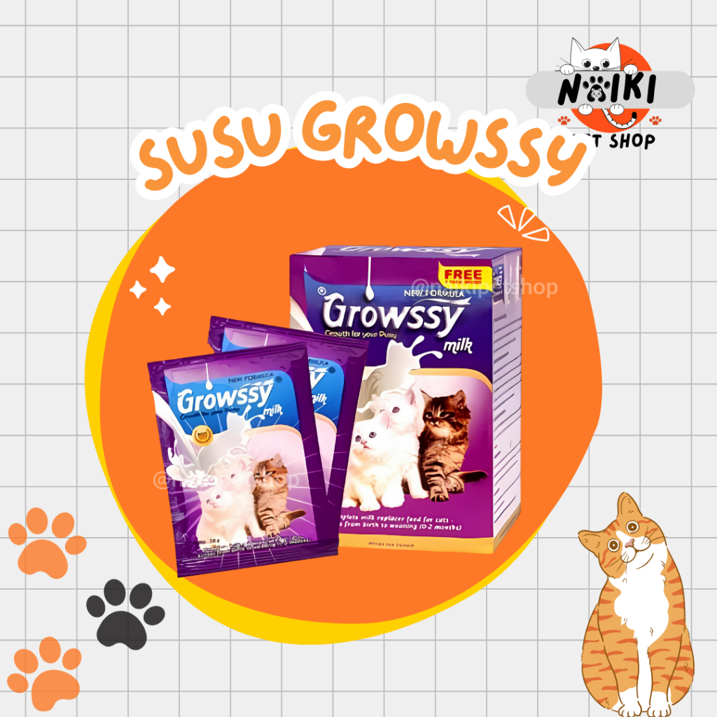 Susu Kucing Growssy 20gr | Susu Anak Kucing Growssy | Susu Kucing