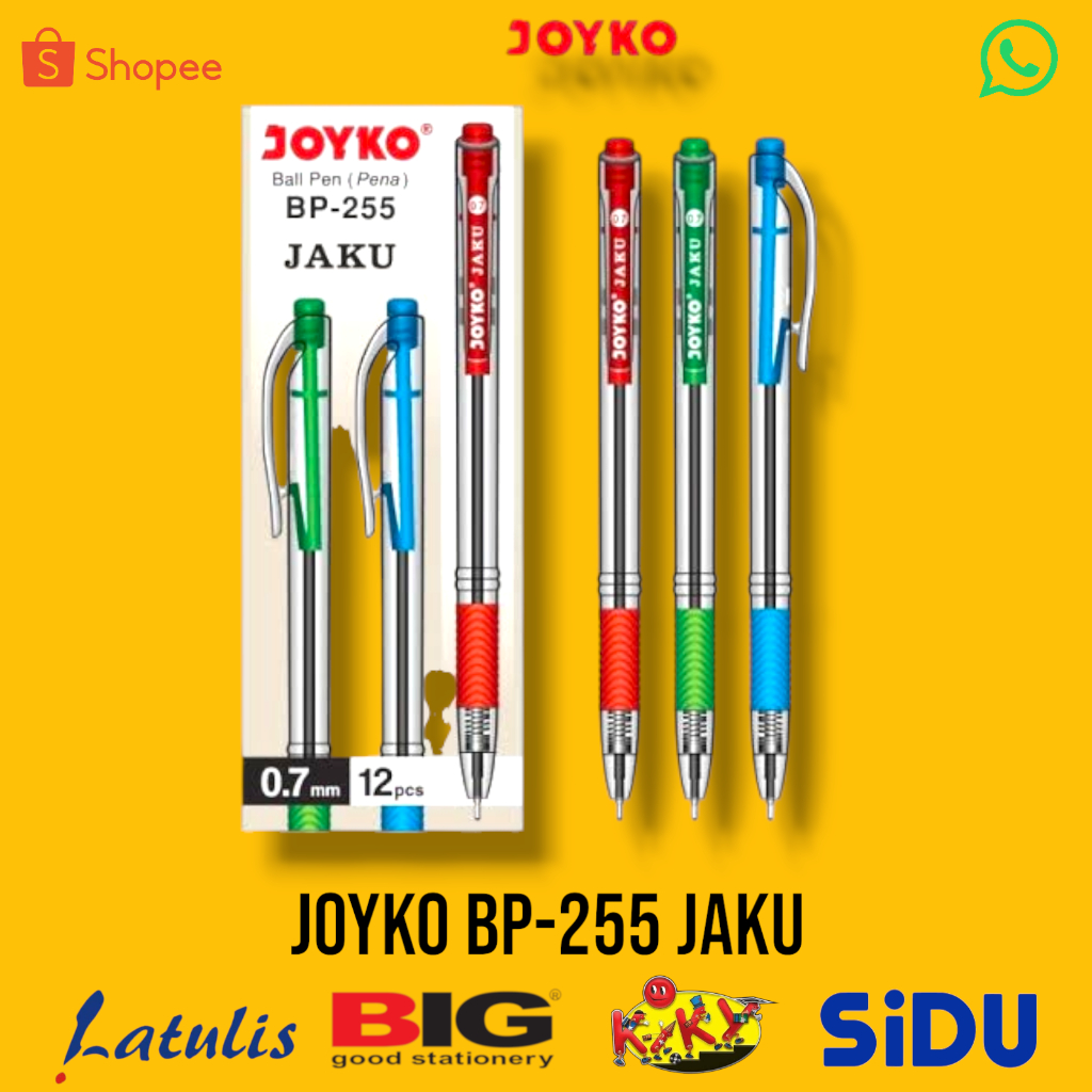 

Ball Pen Pena Pulpen Joyko BP-255 Jaku 0.7 Pack