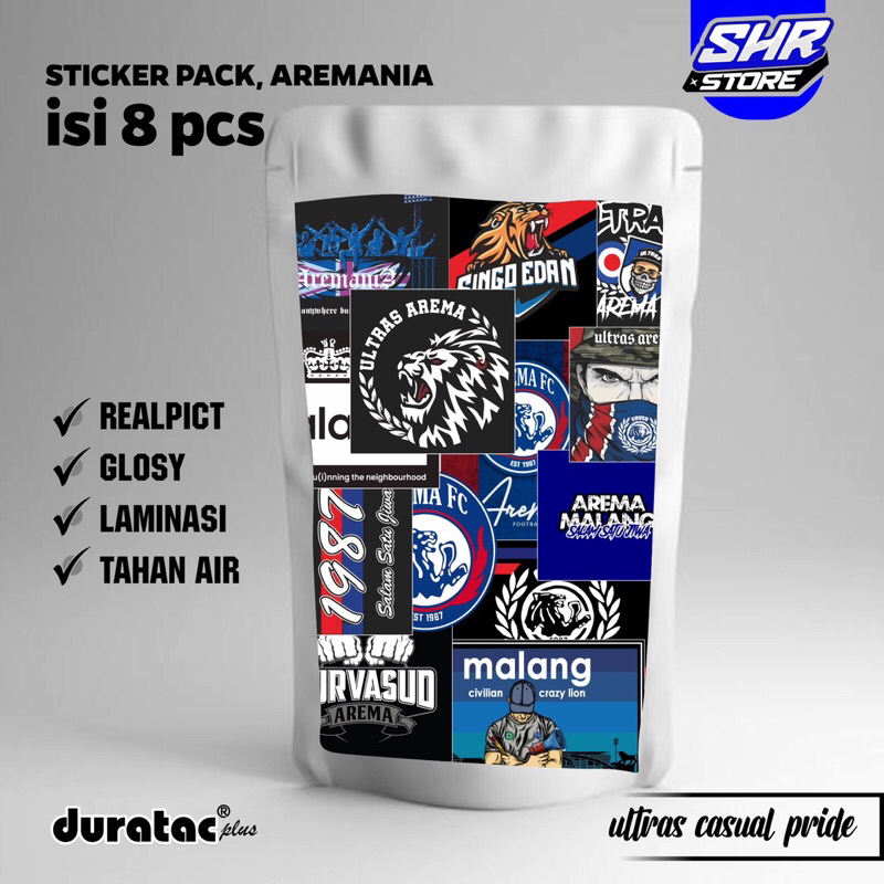 

Stiker Murah Aremania Stiker Arema Fc Ultras Casuals Aremania STIKER PACK - ( ISI 8 PCS RANDOM ) - STIKER AESTHETIC LAPTOP, AKSESORIS HP,MOTIF,HELM.