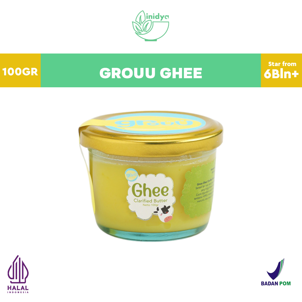 

GROUU Ghee Butter 100gr - Butter Mpasi | No Msg | Grassfed Ghee Butter | Mentega Rendah Laktosa | Lemak Tambahan | Booster Mpasi | Lemak Mpasi | Lemak Booster