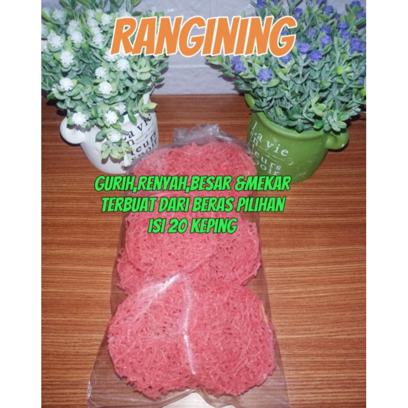 

Rangining Bandung gurih besar & Renyah isi 20 kepinh 250gram