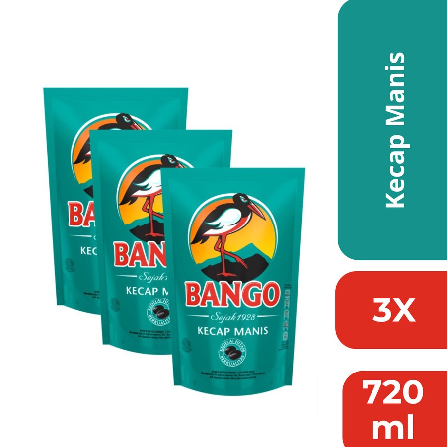 

[ Paket Isi 3 ] Bango Kecap Manis 520ml / 720gr Kemasan Pouch